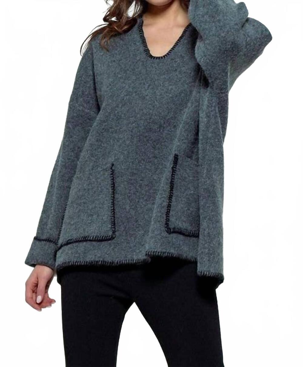 NEW URBAN DAIZY aura knit pullover sweater in charcoal